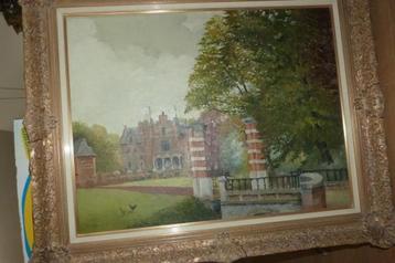 olieverf schilderij doek Putte Pol Antonis Kasteel landgoed beschikbaar voor biedingen