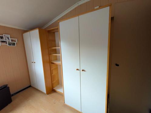 Garde-robe en 3 parties, Huis en Inrichting, Kasten | Kleerkasten, Met deur(en), Met plank(en), Met hangruimte, Ophalen