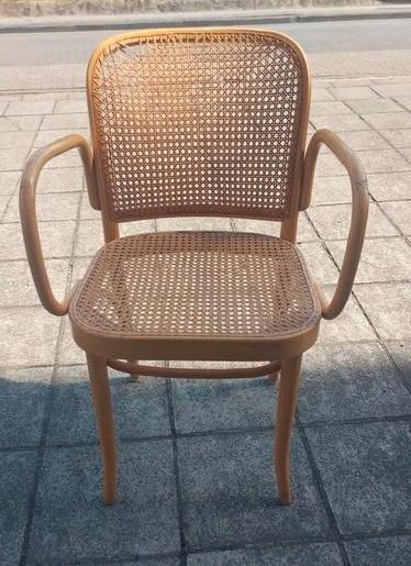 1 vintage stoel Selection Norm met webbing rug en zitting, Antiek en Kunst, Antiek | Meubels | Stoelen en Sofa's, Ophalen