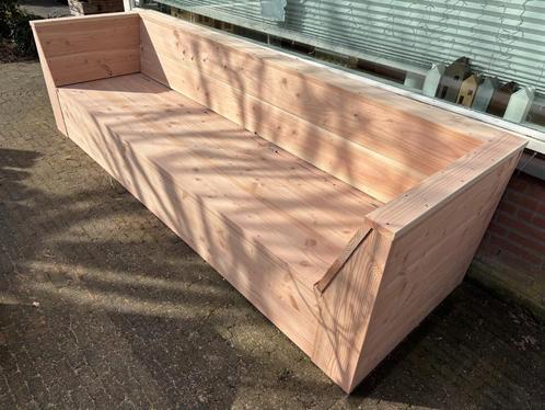 Loungebank met schuine armleuning van douglas of steigerhout, Tuin en Terras, Tuinbanken, Nieuw, Hout, Ophalen
