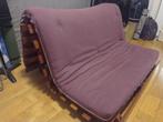 Burgundy slaapbank, Ophalen, Zo goed als nieuw, Tweepersoons, Stof
