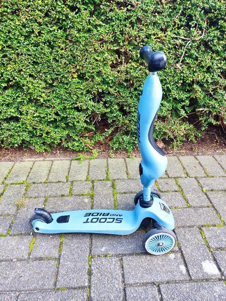 loopfiets en step in 1 scoot and ride blauw, Fietsen en Brommers, Steps, Gebruikt, Overige typen, Ophalen