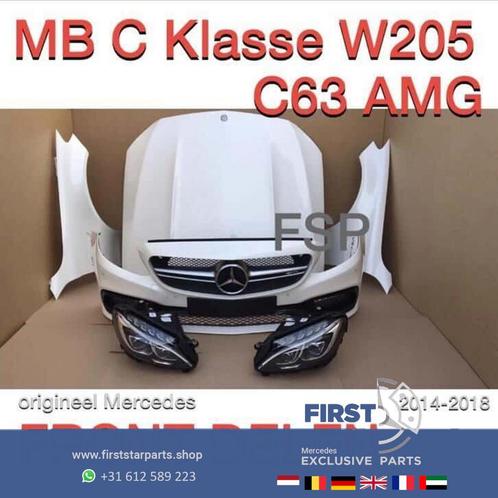 W205 C63 AMG Voorbumper Motorkap Koplampen Front onderdelen, Auto-onderdelen, Carrosserie, Bumper, Mercedes-Benz, Voor, Gebruikt