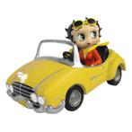 Voiture de sport Betty Boop en jaune, longueur 30 cm