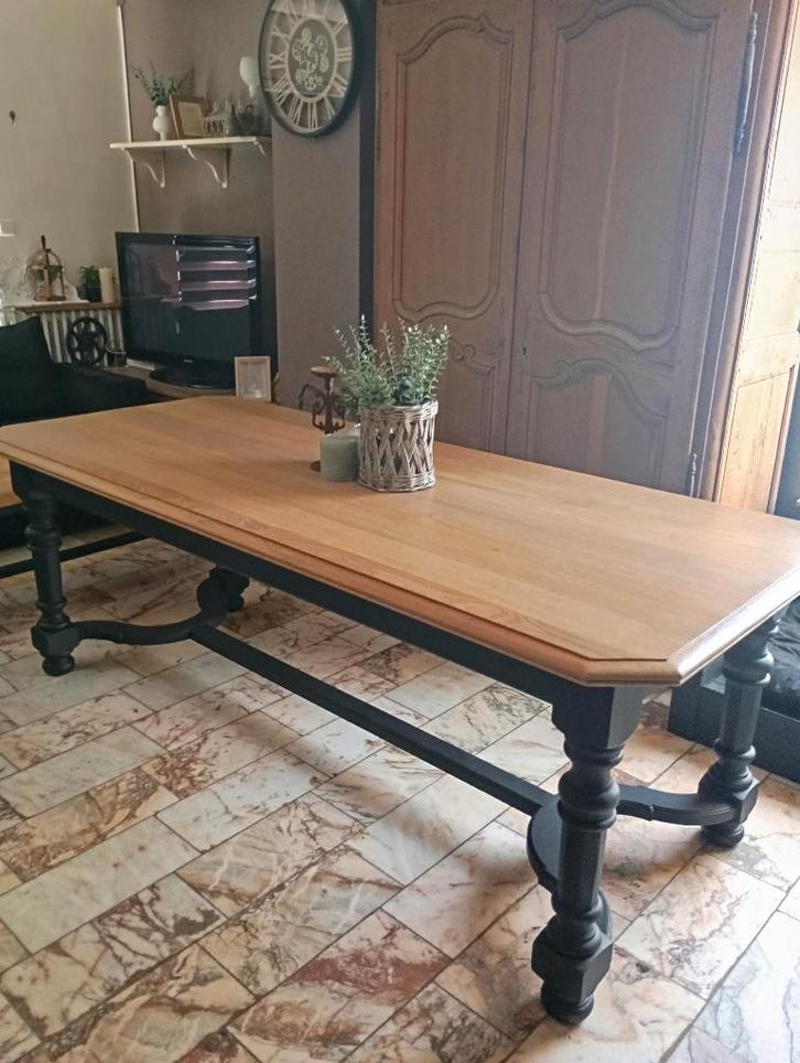 Table en chêne massif, Huis en Inrichting, Tafels | Eettafels, Eikenhout, Ophalen