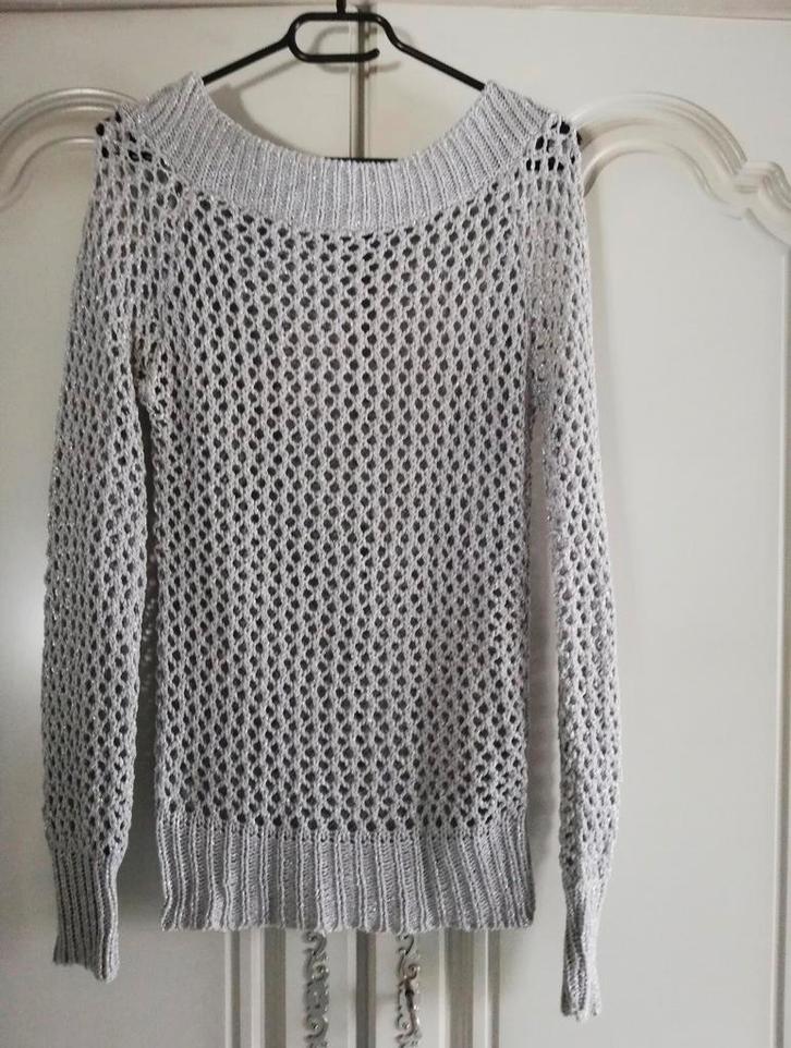 pull ajouré, Kleding | Dames, Truien en Vesten, Zo goed als nieuw, Maat 36 (S), Grijs, Verzenden