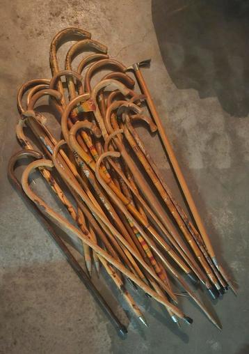 Wandelstokken vol met emblemen beschikbaar voor biedingen