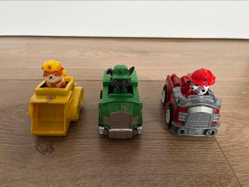 3 mini voertuigen Paw patrol beschikbaar voor biedingen