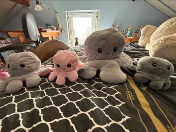 4 octopussen knuffels, Kinderen en Baby's, Ophalen, Zo goed als nieuw, Overige typen