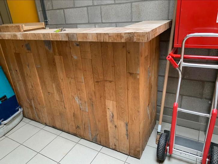 Eikenhouten toog, Huis en Inrichting, Barren, Gebruikt, Ophalen