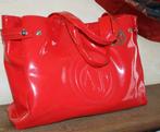 ARMANI JEANS, Rood gelakte handtas met AJ-logo **ALS NIEUW**, Handtassen en Accessoires, Tassen | Damestassen, Ophalen of Verzenden