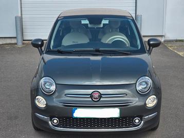 Fiat 500c 1.2 cabriolet automaat 2021 1 jaar garantie, Auto's, 4 zetels, 4 cilinders, Cabriolet, Leder en Stof