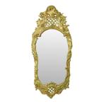Grote Zweedse Spiegel Bladgoud Verguld Rococo Stijl 119cm, Ophalen, Overige vormen, 50 tot 100 cm, 100 tot 150 cm