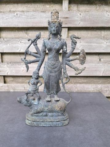 Bronzen beeld van Durga Mahishasura Mardini/India beschikbaar voor biedingen