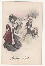 Joyeux Noël Stijl Viennoise vrouw met hoed Marke Egemes, Verzenden, Ongelopen, Feest(dag)