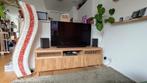 Tv meubel massief Eik - Tv meuble chêne massif, Huis en Inrichting, Kasten |Televisiemeubels, Ophalen, Gebruikt, 150 tot 200 cm