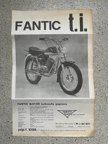 Originele Folder Fantic t.i. Motor / Bromfiets, Vélos & Vélomoteurs, Modes d'emploi & Notices d'utilisation, Envoi, Comme neuf