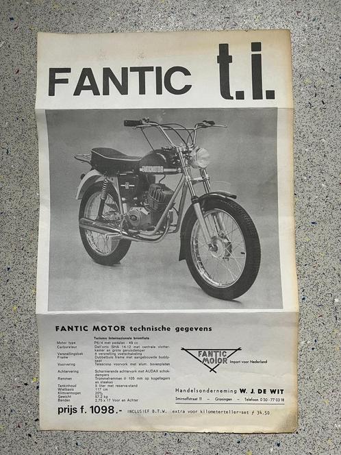 Originele Folder Fantic t.i. Motor / Bromfiets, Fietsen en Brommers, Handleidingen en Instructieboekjes, Zo goed als nieuw, Verzenden