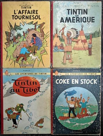 4 albums Tintin dont  2eo 