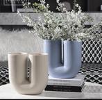 Luxe vaas- U-vorm- in 4 kleuren- nieuw in doos, Huis en Inrichting, Blauw, Aardewerk of Porselein, Nieuw, Ophalen of Verzenden