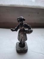 Antiek 19de eeuws zilveren beeldje marktvrouw kurk wijnfles, Ophalen of Verzenden