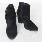 Belles bottes à franges Invito en daim (taille 39) s14 €30,, Comme neuf, Boots et Botinnes, Invito, Noir