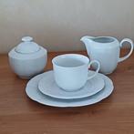 Koffie- dessert- servies wit porselein, 12 personen, Ophalen, Nieuw, Porselein