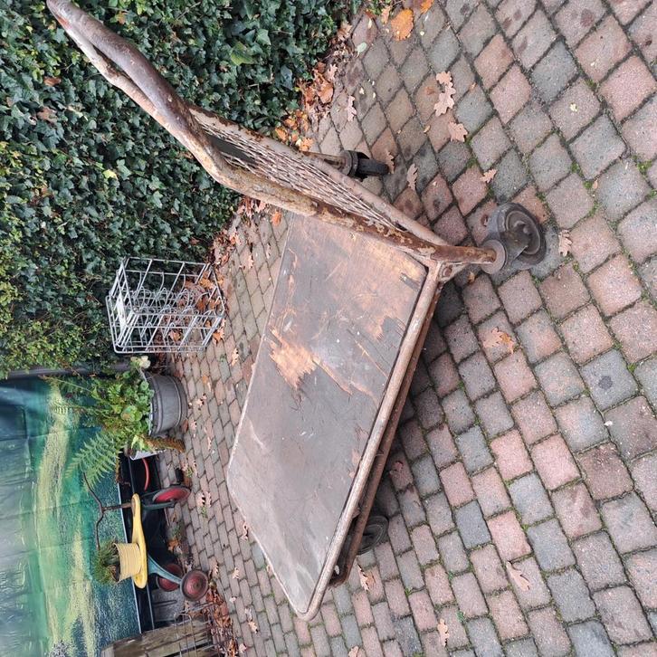 Vintage transportkar, Doe-het-zelf en Bouw, Transportwagens, Zo goed als nieuw, Transportkar, Ophalen