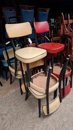 12 cafe vintage bistro stoelen vinyl nails lot stoelen, Ophalen of Verzenden
