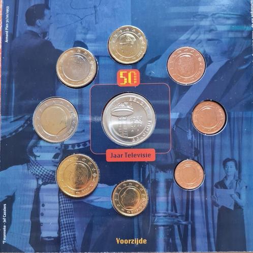 Set en Euros neuf 50 ans de Télévision en Belgique, Postzegels en Munten, Munten | België, Setje, Metaal, Ophalen of Verzenden