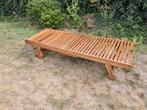 Verstelbare zware teak stoelen + 2 ligbedden, Ophalen, Zo goed als nieuw