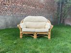 Vintage rotan bank, Tuin en Terras, Tuinsets en Loungesets, Ophalen, Gebruikt, Rotan, Bank