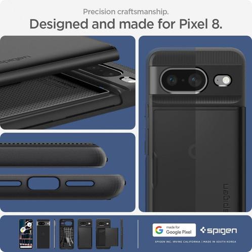 Spigen Slim Armor CS Case Compatible Google Pixel 8, Black, Télécoms, Téléphonie mobile | Accessoires & Pièces, Utilisé, Autres marques