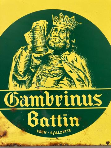Gambrinus Battin bier Luxemburg, Verzamelen, Biermerken, Ophalen of Verzenden