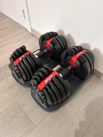 Zeuz verstelbare dumbbells 2x 24kg – als nieuw beschikbaar voor biedingen