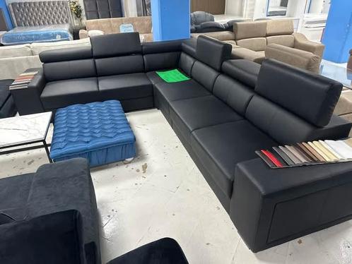 Moderne L-vormige Hoekbank – Zwart & Grijs, Tuin en Terras, Tuinmeubel-accessoires, Nieuw, Verzenden