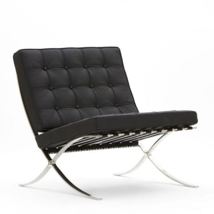 Design chair Barcelona van Mies van der Rohe design-stoel, Huis en Inrichting, Fauteuils, Nieuw, Leer, Ophalen of Verzenden