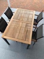 Tuinmeubelen : tafel en 4 stoelen, Jardin & Terrasse, Tables de jardin, Enlèvement, Utilisé
