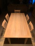 Eettafel en 5 stoelen, Huis en Inrichting, Ophalen, Gebruikt, 4 tot 6 stoelen