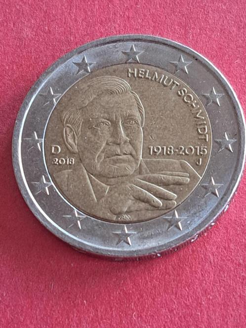 2018 J Duitsland 2 euro Helmut Schmidt Hamburg, Postzegels en Munten, Munten | Europa | Euromunten, Losse munt, 2 euro, Duitsland