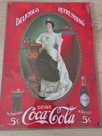 vintage "Coca Cola" - metalen plaat, Antiek en Kunst, Ophalen of Verzenden
