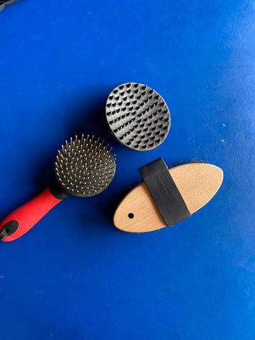 3 verschillende paardenborstels beschikbaar voor biedingen