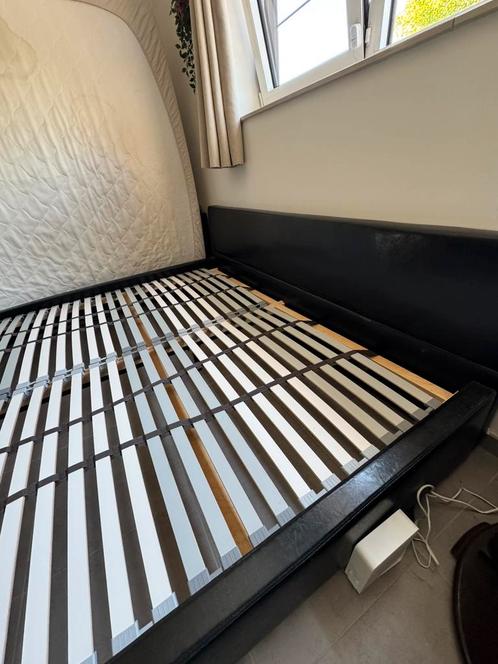 Tweepersoonsbed 180x200, Huis en Inrichting, Slaapkamer | Bedden, Gebruikt, Tweepersoons, 180 cm, 200 cm, Zwart, Ophalen