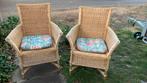 2 rieten stoelen, Tuin en Terras, Ophalen, Gebruikt, Rotan