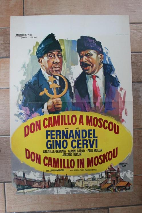 filmaffiche Fernandel Don Camillo a Moscow 1965 filmposter, Verzamelen, Posters, Zo goed als nieuw, Film en Tv, A1 t/m A3, Rechthoekig Staand