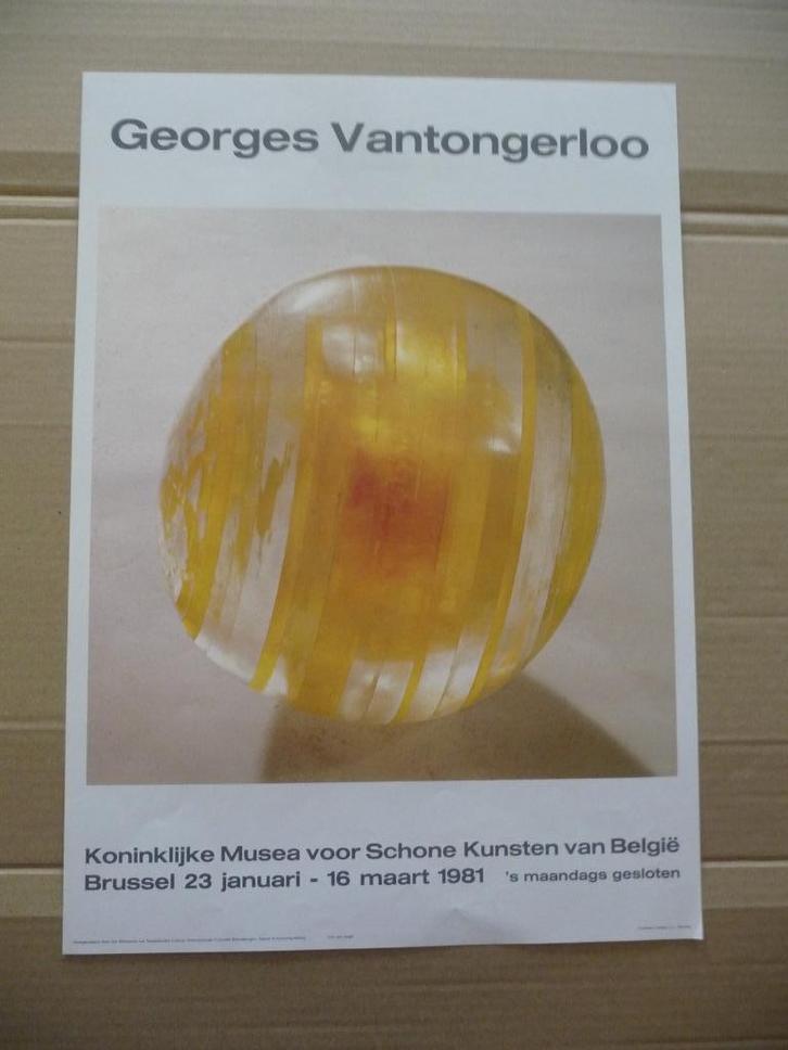 GEORGES VANTONGERLOO - AFFICHE KMSK BRUSSEL 1981, Antiek en Kunst, Kunst | Litho's en Zeefdrukken, Ophalen of Verzenden