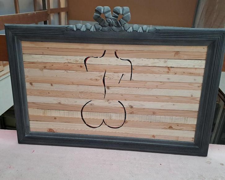 Kader silhouet vrouw, Antiek en Kunst, Curiosa en Brocante, Ophalen of Verzenden