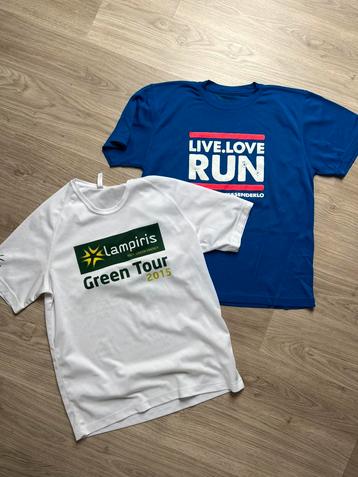 2 Hardloopshirts - maat M beschikbaar voor biedingen