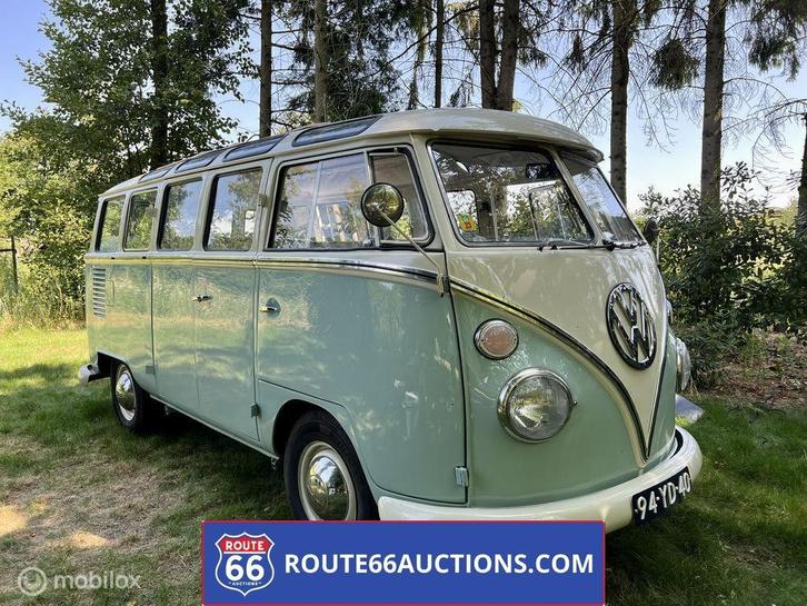 Volkswagen T1 Samba camper | 1974 | Route 66 Auctions, Auto's, Oldtimers, Bedrijf, Te koop, Volkswagen, Benzine, Overige carrosserie