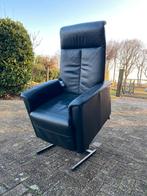 Fauteuil debout en cuir noir par Hjort Knudsen/Step chair, Enlèvement ou Envoi, Comme neuf, 50 à 75 cm, Cuir